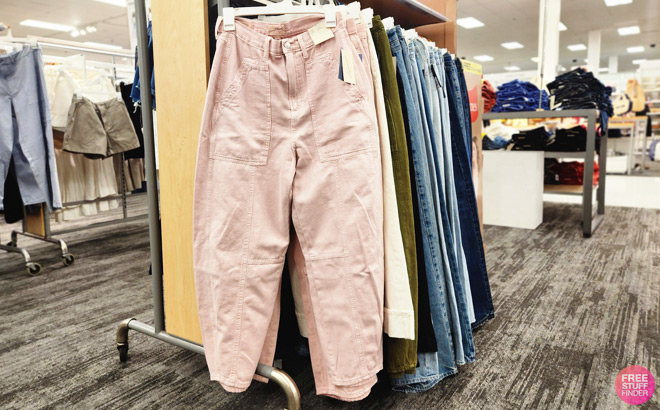 Universal Thread Womens High Rise Utility Barrel Jeans