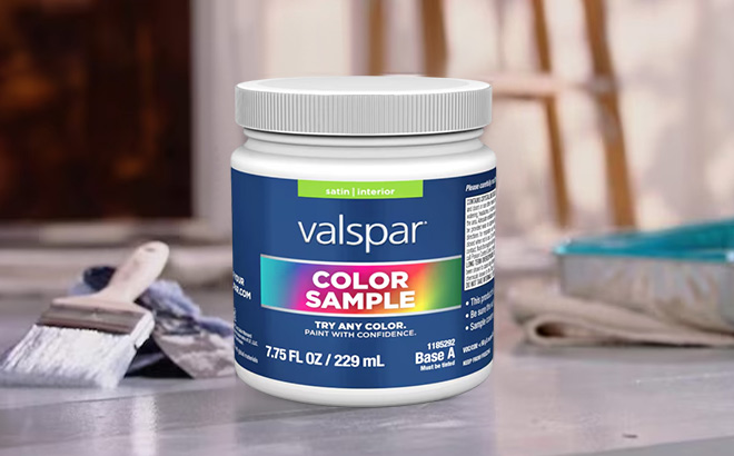 Valspar Paint Sample on Table