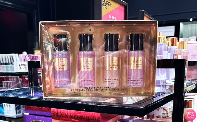 Victorias Secret Shimmer Mist Discovery Gift Set on the Table