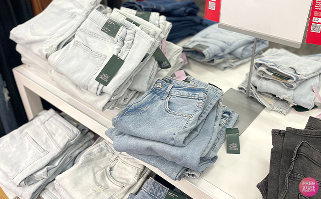 Wild Fable Women's Jeans on a Table at Target