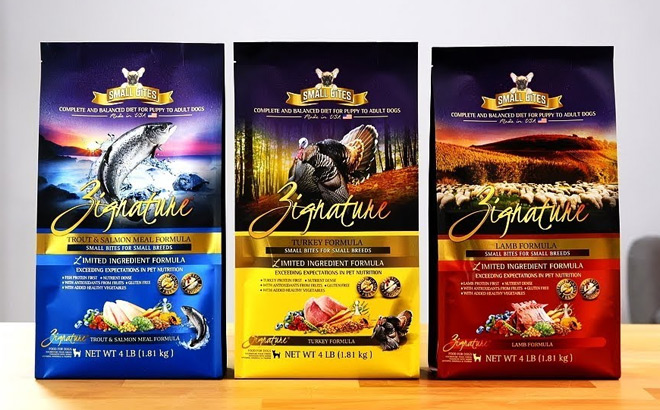 Zignature Dog Food 4 lb Bag