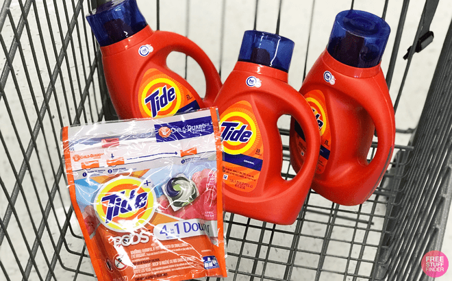 Tide Products in a Walgreens Shopping Cart